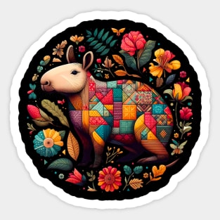 Capybara Flower Sticker